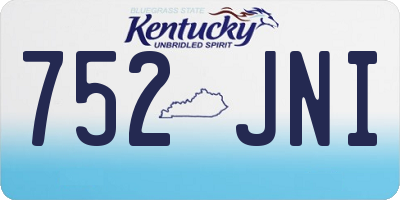 KY license plate 752JNI