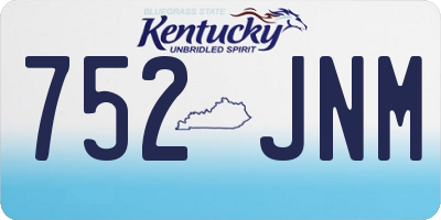 KY license plate 752JNM