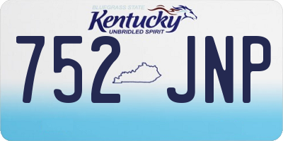 KY license plate 752JNP