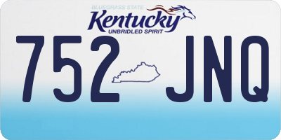KY license plate 752JNQ