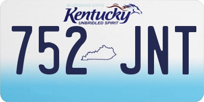 KY license plate 752JNT