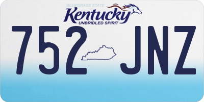 KY license plate 752JNZ