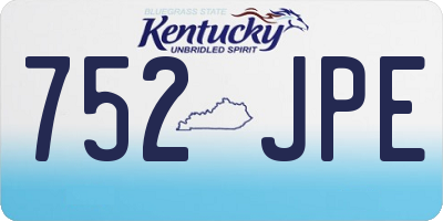 KY license plate 752JPE