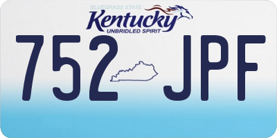 KY license plate 752JPF