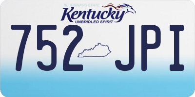 KY license plate 752JPI