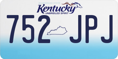 KY license plate 752JPJ
