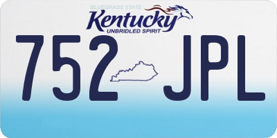 KY license plate 752JPL