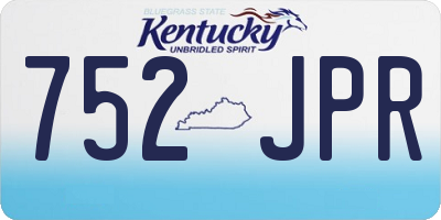 KY license plate 752JPR