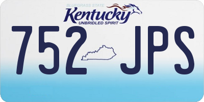 KY license plate 752JPS