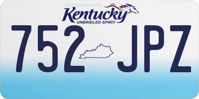 KY license plate 752JPZ