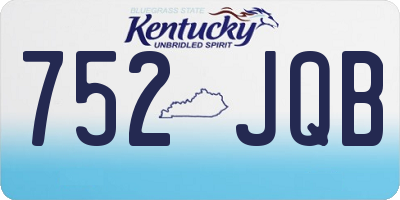KY license plate 752JQB