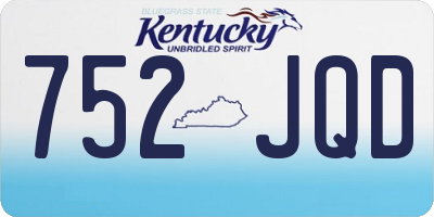 KY license plate 752JQD