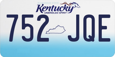 KY license plate 752JQE