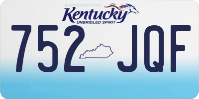KY license plate 752JQF