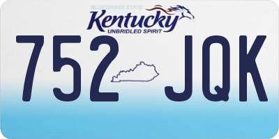 KY license plate 752JQK