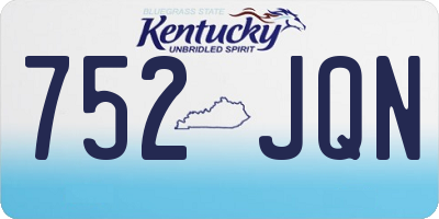 KY license plate 752JQN
