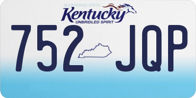 KY license plate 752JQP
