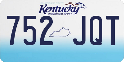 KY license plate 752JQT