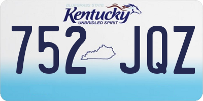 KY license plate 752JQZ