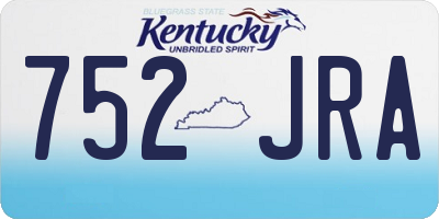 KY license plate 752JRA