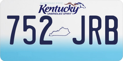 KY license plate 752JRB