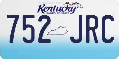 KY license plate 752JRC
