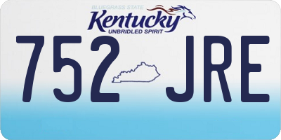 KY license plate 752JRE