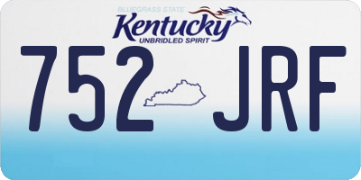 KY license plate 752JRF