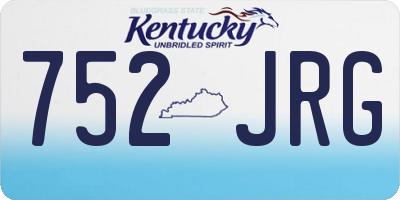 KY license plate 752JRG