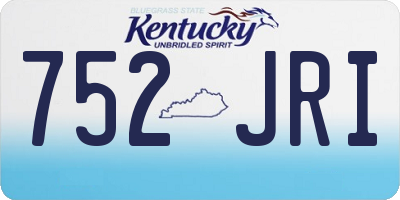 KY license plate 752JRI