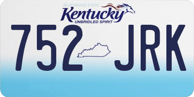KY license plate 752JRK
