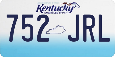 KY license plate 752JRL