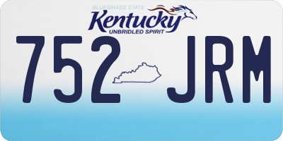 KY license plate 752JRM