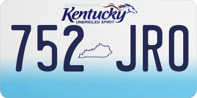 KY license plate 752JRO