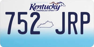 KY license plate 752JRP