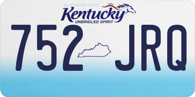 KY license plate 752JRQ