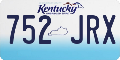 KY license plate 752JRX