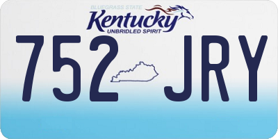 KY license plate 752JRY