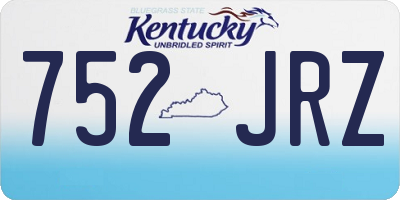 KY license plate 752JRZ