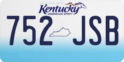 KY license plate 752JSB