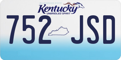 KY license plate 752JSD