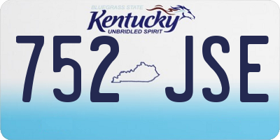 KY license plate 752JSE