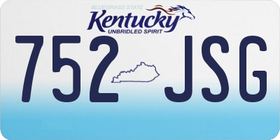 KY license plate 752JSG