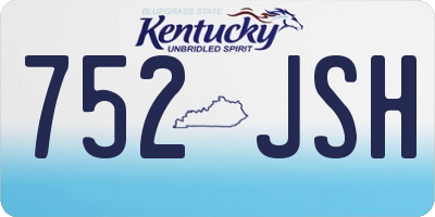 KY license plate 752JSH