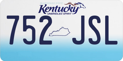 KY license plate 752JSL