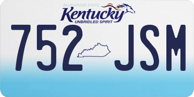 KY license plate 752JSM