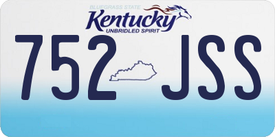 KY license plate 752JSS