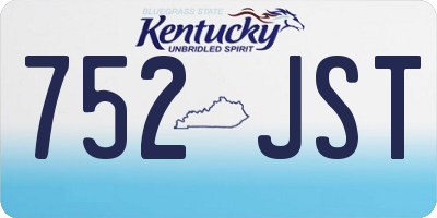 KY license plate 752JST