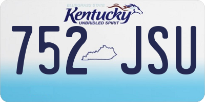 KY license plate 752JSU
