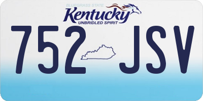KY license plate 752JSV